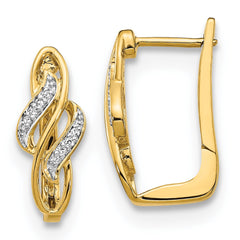 14k Diamond Hinged Hoop Earrings - 24