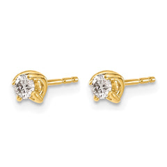 14k Diamond Post Earrings - 7