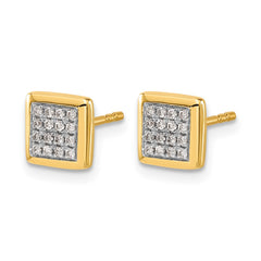 14k Diamond Post Earrings - 6