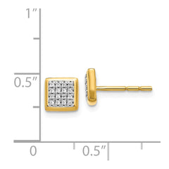 14k Diamond Post Earrings - 6