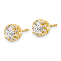 14k Diamond Semi-mount Stud Earrings