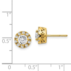 14k Diamond Semi-mount Stud Earrings