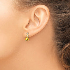 14k Citrine and Diamond Earrings - 2