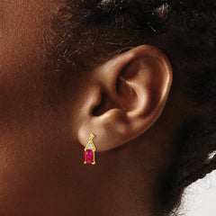 14k Ruby and Diamond Earrings