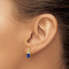 14k Sapphire and Diamond Earrings - 3