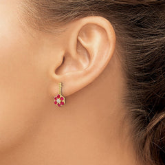 14k Ruby and Diamond Earrings - 2