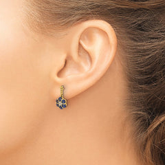 14k Sapphire and Diamond Earrings