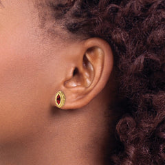 14k Marquise Garnet Post Earrings
