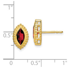 14k Marquise Garnet Post Earrings