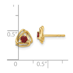 14k Garnet Post Earrings - 2