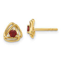 14k Garnet Post Earrings - 2