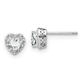 Sterling Silver Rhodium-plated White Topaz and Diamond Earrings - 2