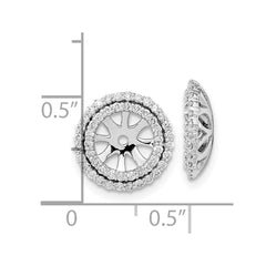 14k White Gold Diamond Earring Jackets - 16