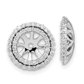 14k White Gold Diamond Earring Jackets - 16