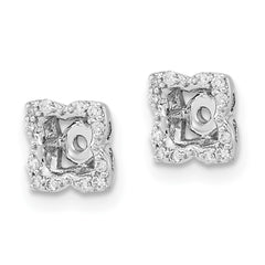 14k White Gold Diamond Earring Jackets - 22