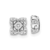 14k White Gold Diamond Earring Jackets - 22