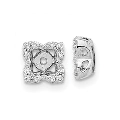 14k White Gold Diamond Earring Jackets - 22