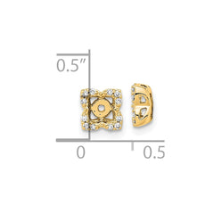 14k Yellow Gold Diamond Earring Jackets