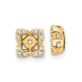 14k Yellow Gold Diamond Earring Jackets