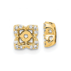 14k Yellow Gold Diamond Earring Jackets