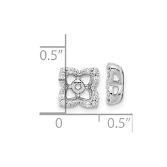 14k White Gold Diamond Earring Jackets - 10