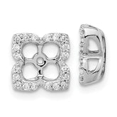 14k White Gold Diamond Earring Jackets - 17