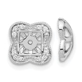 14k White Gold Diamond Earring Jackets - 11