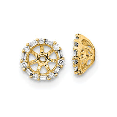 14k Diamond Earring Jackets - 8