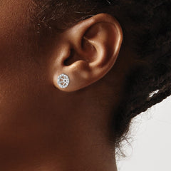 14k White Gold Diamond Earring Jackets - 18