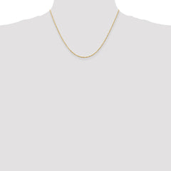 14K 18 inch 1.5mm Ultra Diamond-cut Rope with Lobster Clasp Chain