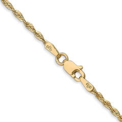 14K 16 inch 1.8mm Ultra Diamond-cut Rope with Lobster Clasp Chain