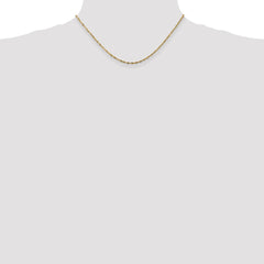 14K 16 inch 1.8mm Ultra Diamond-cut Rope with Lobster Clasp Chain