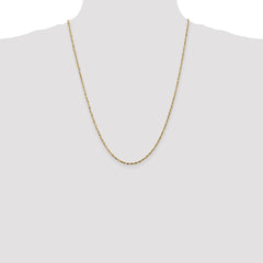 14K 24 inch 1.8mm Ultra Diamond-cut Rope with Lobster Clasp Chain