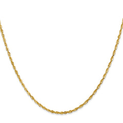 14K 18 inch 2mm Ultra Diamond-cut Rope with Lobster Clasp Chain