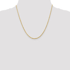 14K 20 inch 2mm Ultra Diamond-cut Rope with Lobster Clasp Chain