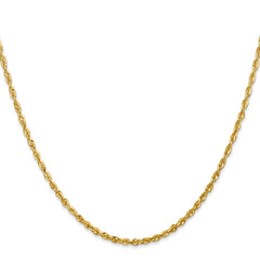 14K 18 inch 2.25mm Ultra Diamond-cut Rope with Lobster Clasp Chain