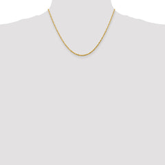 14K 18 inch 2.25mm Ultra Diamond-cut Rope with Lobster Clasp Chain