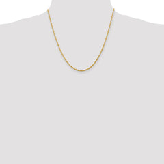 14K 20 inch 2.25mm Ultra Diamond-cut Rope with Lobster Clasp Chain