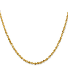 14K 20 inch 2.75mm Ultra Diamond-cut Rope with Lobster Clasp Chain