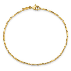 14K Polished Fancy Twisted Link 7.25 inch Bracelet