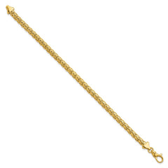 14K Polished 4.8mm Fancy Braided Link 7.5 inch Bracelet