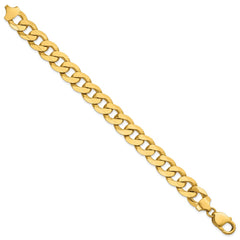14k 12.0mm Flat Beveled Curb Chain - 3