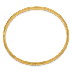 14k 4/16 Florentine Engraved 6.00mm Hinged Round Bangle Bracelet