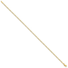 14K 8 inch 1.8mm Flat Figaro with Lobster Clasp Bracelet