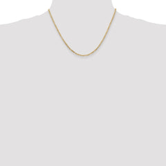 14K 18 inch 2.25mm Flat Figaro with Lobster Clasp Chain