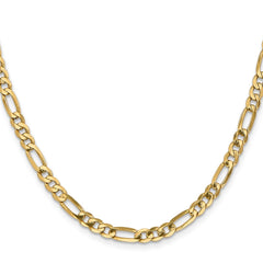 14K 26 inch 4.75mm Flat Figaro with Lobster Clasp Chain