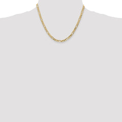 14K 18 inch 4.75mm Flat Figaro with Lobster Clasp Chain