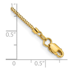 14K 7 inch .9mm Franco with Lobster Clasp Bracelet