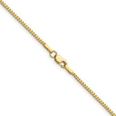 14K 16 inch 1mm Franco with Lobster Clasp Chain