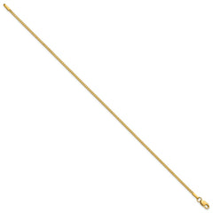 14K 8 inch 1mm Franco with Lobster Clasp Bracelet